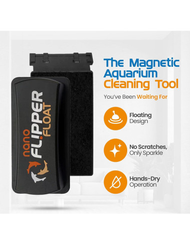Limpiador Magnético Flipper 2-en-1 para Acuarios Nano