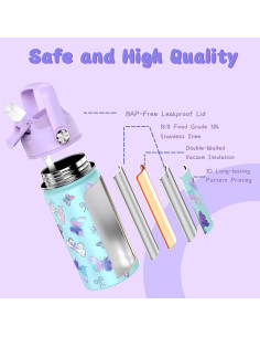 Botella de Agua Aislada ACESAK 14oz Mariposa Doble Pared 2