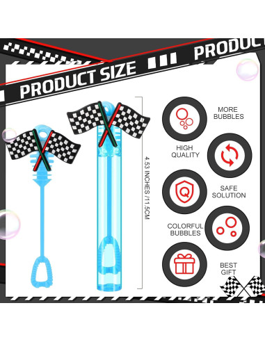 27 Mini Burbujas de Coches de Carreras Rotatingpals 11.5 cm