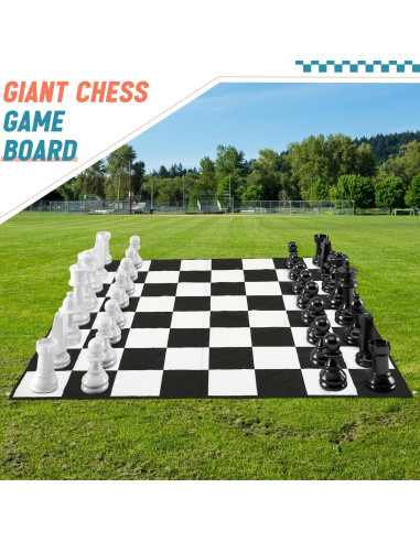 Alfombra de Ajedrez Gigante Yuxung 1.55x1.55m para Exterior