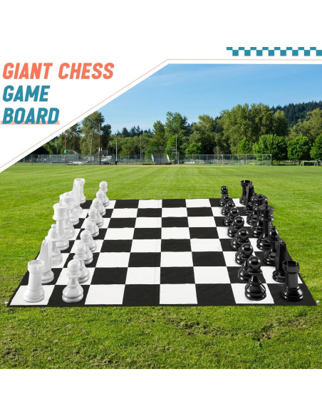Alfombra de Ajedrez Gigante Yuxung 1.55x1.55m para Exterior