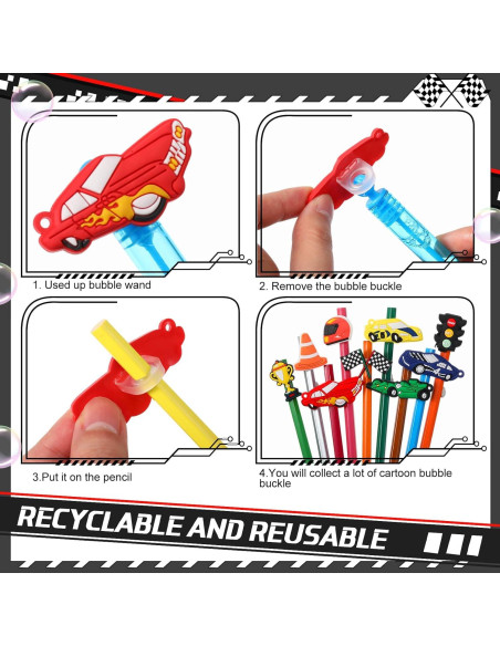 27 Mini Burbujas de Coches de Carreras Rotatingpals 11.5 cm