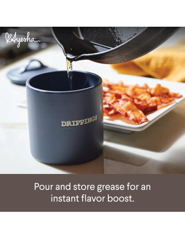 Tarro de Grasa de Tocino Ayesha Curry Cerámica 600ml Azul Ancla