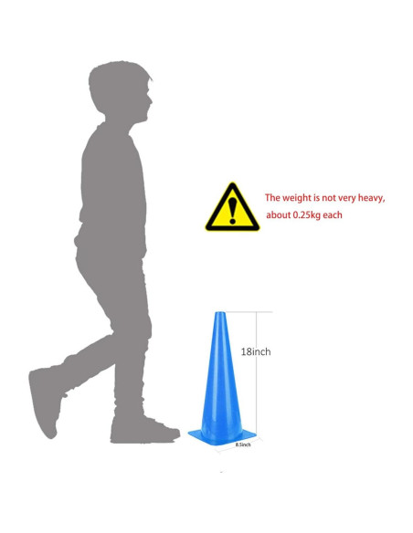 Conos de Tráfico Alytree 45.72 cm - 5 Colores para Entrenamiento Conos de Tráfico Alytree 45.72 cm - 5 Colores para Entrenamiento