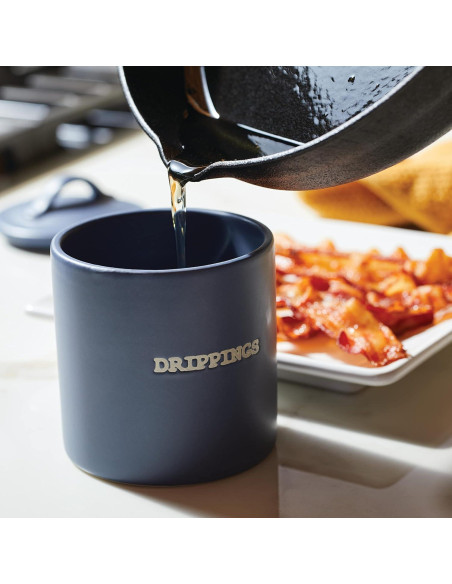 Tarro de Grasa de Tocino Ayesha Curry Cerámica 600ml Azul Ancla