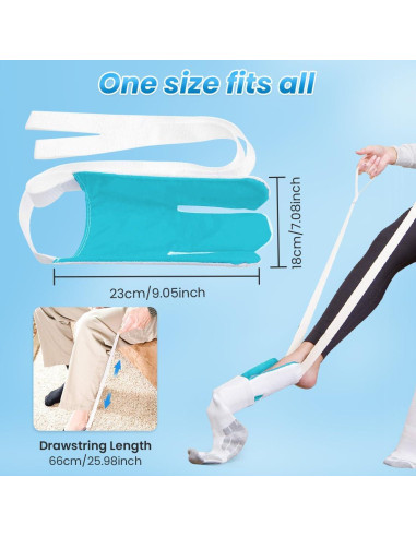 Dispositivo Asistente para Ponerse Calcetines Folklyzo Azul