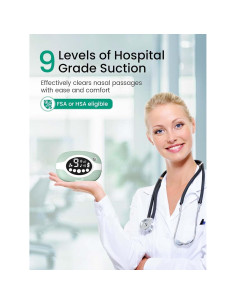 Aspirador Nasal Eléctrico GROWNSY para Bebé con Luz y Música 2