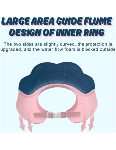 Gorro de Ducha para Bebés YGYW - Visera Impermeable Azul 2