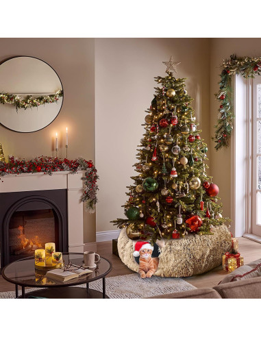 Túnel para Gatos PETSTA con Cama Suave Marrón 182.88x28.96cm