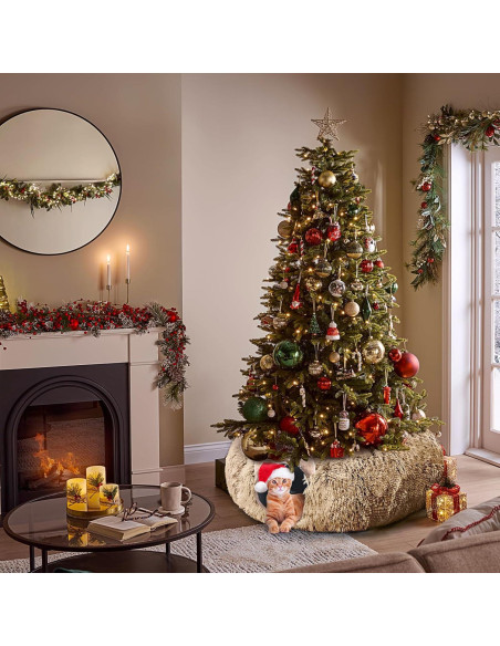 Túnel para Gatos PETSTA con Cama Suave Marrón 182.88x28.96cm Túnel para Gatos PETSTA con Cama Suave Marrón 182.88x28.96cm