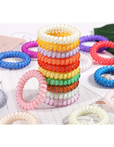 Tiras de Cabello DED Espirales 24 Pcs Color Caramelo Cristal