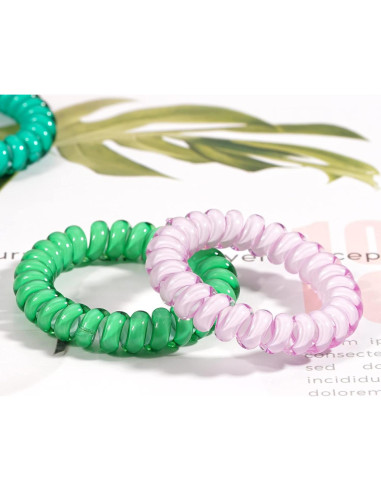 Tiras de Cabello DED Espirales 24 Pcs Color Caramelo Cristal