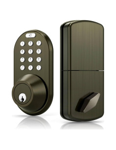 Cerradura Electrónica MiLocks con Teclado y 15 Códigos - Brass Antiguo