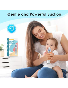 Aspirador Nasal Eléctrico Hihened HED01 para Bebés Azul 2