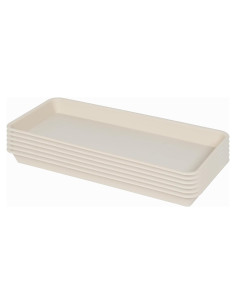 Paquete de 6 bandejas de goteo VUWEZ para plantas 27.94x15.24cm beige