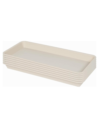 Paquete de 6 bandejas de goteo VUWEZ para plantas 27.94x15.24cm beige