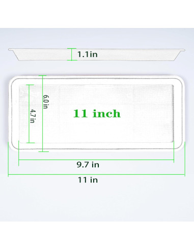 Paquete de 6 bandejas de goteo VUWEZ para plantas 27.94x15.24cm beige