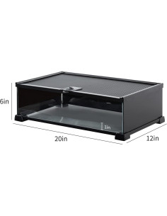 Terrario de Vidrio REPTIZOO 50.8x30.5x15.2 cm para Reptiles 2