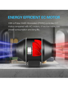 Ventilador de Conducto Inline 10 cm iPower con Control APP 2