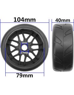 Paquete de 4 Neumáticos RC Vgoohobby 1/8 Buggy Todo Terreno 2