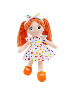 Muñeca de Peluche Suave June Garden Bella 35.56 cm Naranja