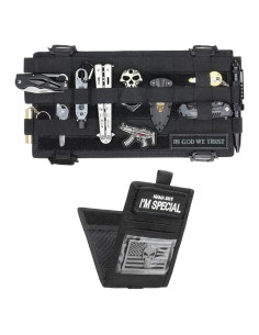 Organizador de Visera de Coche WYNEX Molle Negro, Panel Táctico