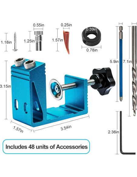 Kit de Plantilla de Agujeros Caramote con Guía de Taladro 15