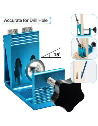 Kit de Plantilla de Agujeros Caramote con Guía de Taladro 15
