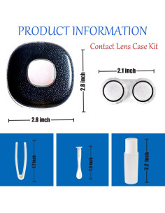 Kit Estuche Lentes de Contacto Paper Pig Negro 4 Piezas 2