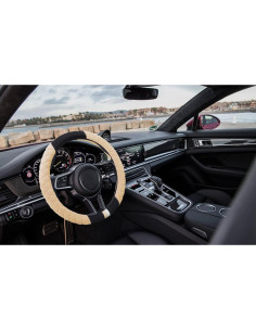 Funda Universal para Volante Cxtiy de Piel Acolchada 38cm 2