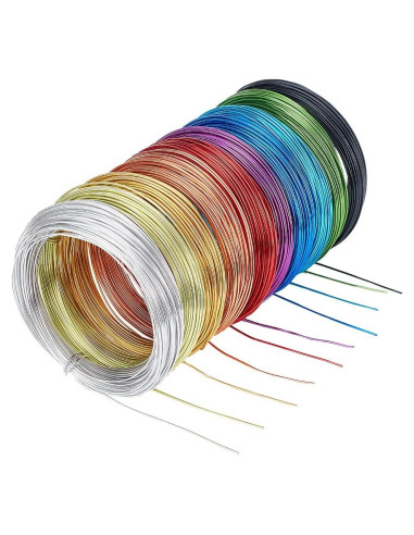 Alambre de Aluminio 1mm PH PandaHall 10 Colores 198 Metros