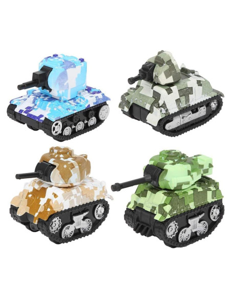 4 Tanques de Juguete Retroceso Ai-Fun Metal Camo 1:64