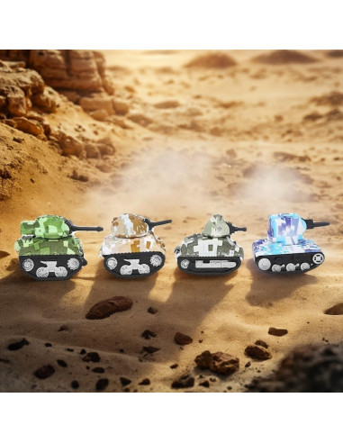 4 Tanques de Juguete Retroceso Ai-Fun Metal Camo 1:64