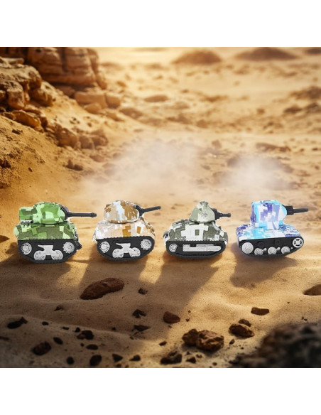 4 Tanques de Juguete Retroceso Ai-Fun Metal Camo 1:64