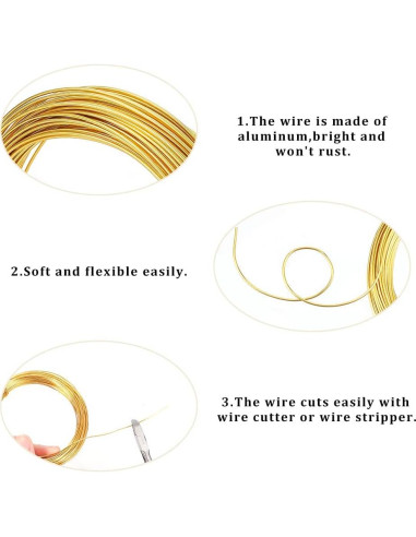 Alambre de Aluminio 1mm PH PandaHall 10 Colores 198 Metros