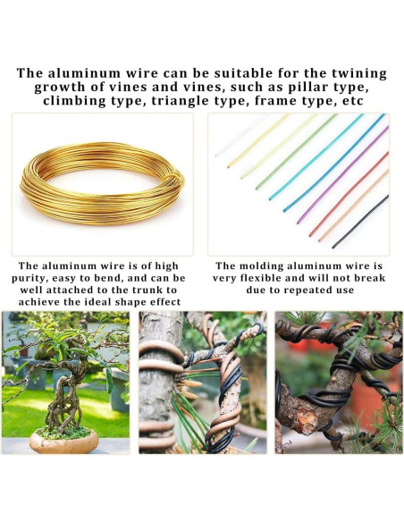 Alambre de Aluminio 1mm PH PandaHall 10 Colores 198 Metros