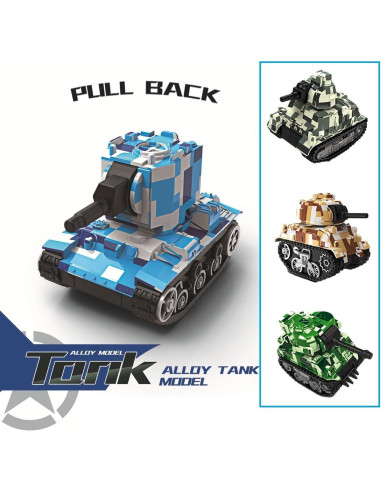 4 Tanques de Juguete Retroceso Ai-Fun Metal Camo 1:64