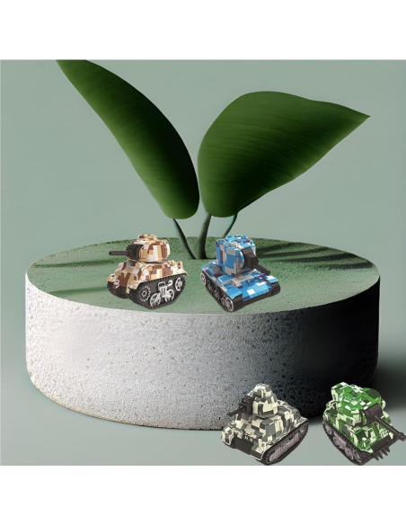 4 Tanques de Juguete Retroceso Ai-Fun Metal Camo 1:64