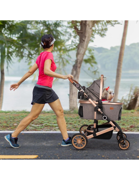 Carrito para Mascotas Bicystar Plegable 22.68 kg Negro