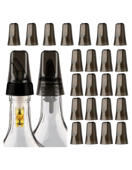 25 Cubiertas de Vertedor SuproBarware - Tapas de Botellas Negros