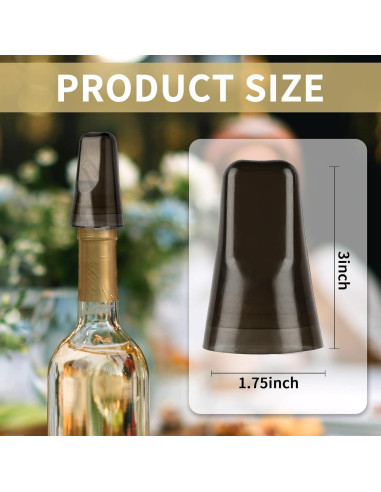 25 Cubiertas de Vertedor SuproBarware - Tapas de Botellas Negros