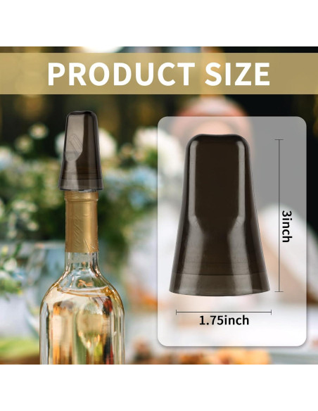 25 Cubiertas de Vertedor SuproBarware - Tapas de Botellas Negros