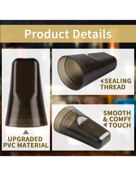 25 Cubiertas de Vertedor SuproBarware - Tapas de Botellas Negros