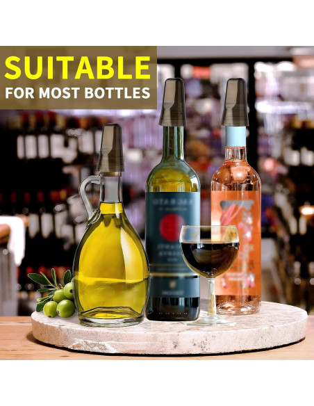 25 Cubiertas de Vertedor SuproBarware - Tapas de Botellas Negros