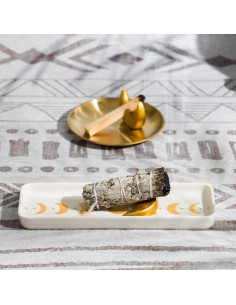 Soporte de Incienso ZenBless Cerámica Lunar 24.5x8.3 cm 5 en 1 2