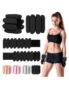 Pesas de Muñeca Ajustables MESUADESI 0.91kg 2Pack Silicona