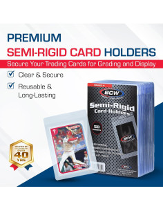 Soporte Semirrígido para Tarjetas BCW - 100 Unidades - PVC Transparente 2