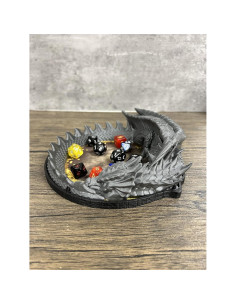 Bandeja de Dados MunnyGrubbers V2 Plata con 7 Dados D20 2