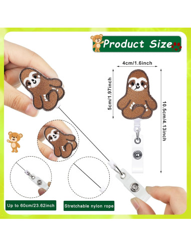 8 Ruedas de Insignia Retráctiles Zonon para Enfermeras