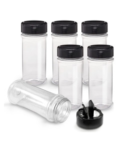 Tarros de Especias de Plástico RoyalHouse 6 Piezas 160 ml